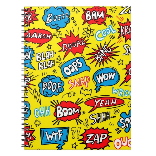 Carnet Superhero Saga : Motifs comiques mignons (Devant)