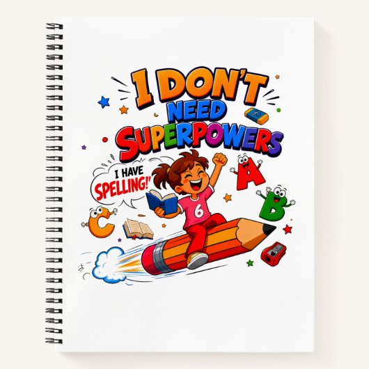 Carnet Superpuissance de l'orthographe Humour de la litté (Devant)