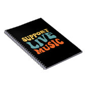 Carnet Support Live Music - Retro Typography Band Merch (Côté Droit)