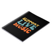 Carnet Support Live Music - Retro Typography Band Merch (Côté gauche)