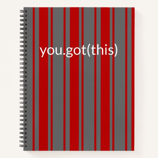 Carnet Support technique en Scarlet & Grey (Devant)