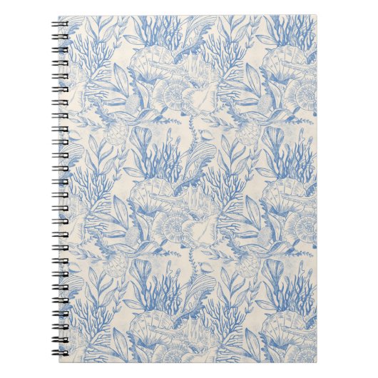 Carnet sur fond blanc, marine, thème bleu (Devant)