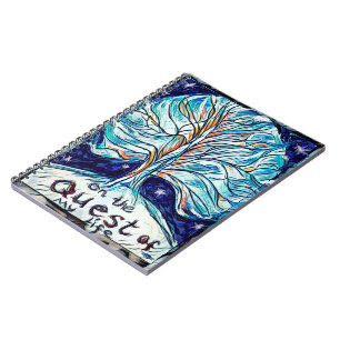Carnet Sur la quête de ma vie - Arbre - Étoiles.