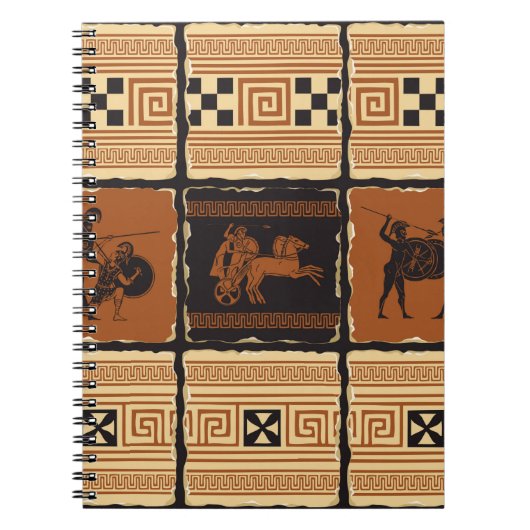 Carnet sur le thème de la Grèce antique sous forme d'ense (Devant)