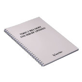 Carnet sur mesure amusant pour les cadeaux de coll (Côté Droit)