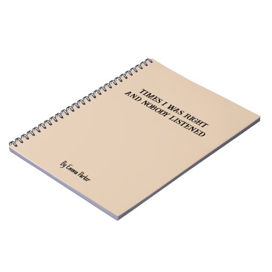 Carnet sur mesure amusant pour les cadeaux de coll (Côté gauche)