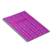 Carnet sur mesure, Coeurs magenta et Fleurs (Côté Droit)