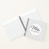 Carnet Sur Mesure, Mme Est. Script élégant moderne nouvel (Intérieur)