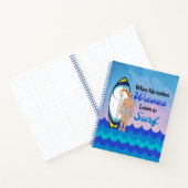 Carnet Surboard Ocean Waves Blue Motivational Quote (Intérieur)