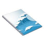 Carnet Surf Blue Wave et océan (Côté Droit)