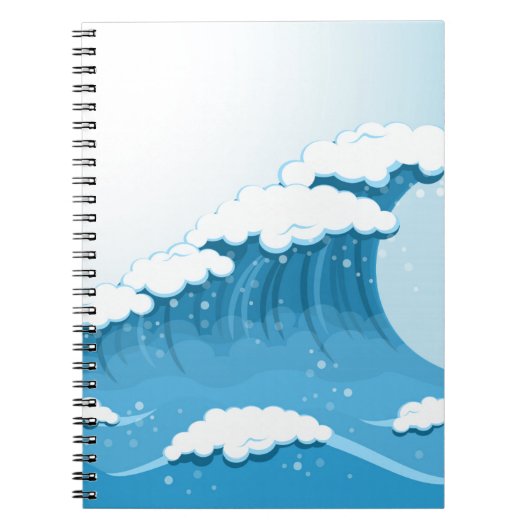 Carnet Surf Blue Wave et océan (Devant)