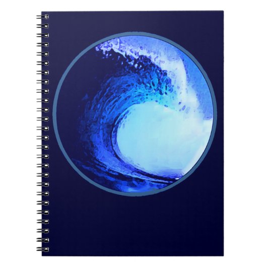 Carnet surf cool bleu vague (Devant)