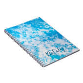 Carnet Surface de glace bleue et blanche personnalisée (Côté Droit)