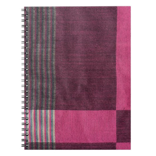 Carnet Surface de tissu coloré : Vue supérieure. (Devant)