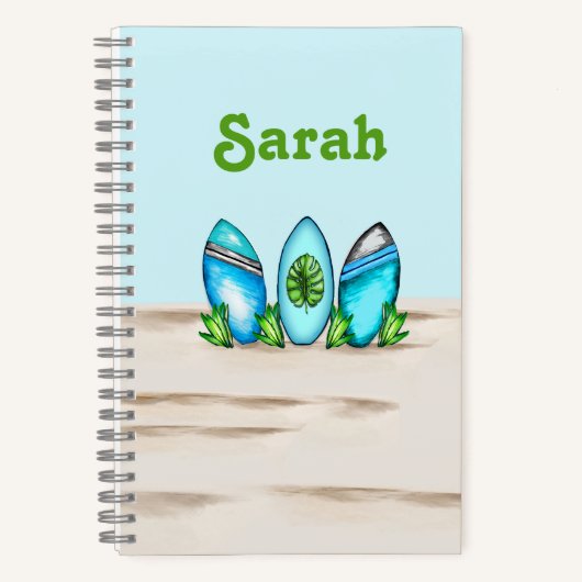 Carnet Surfboards rétro personnalisés (Recto)