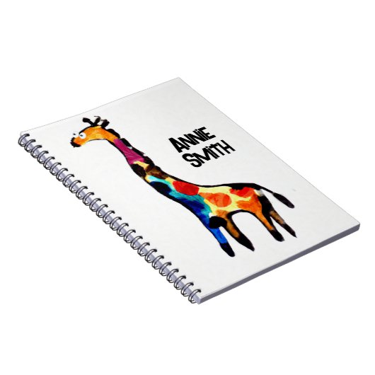 Carnet Surprise, girafe naïve ! Nom modifiable (Côté Droit)