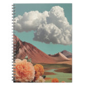 Carnet Surreal Floral Mountainscape With Dramatic Clouds (Devant)