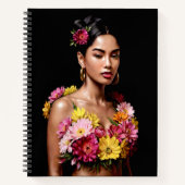 Carnet Surreal Flower Girl Dark Boho Aesthetic (Devant)