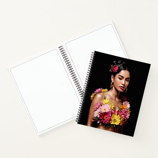 Carnet Surreal Flower Girl Dark Boho Aesthetic (Intérieur)