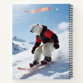 Carnet Surreal Polar Bear Snowboard Aventure hivernale (Dos)
