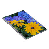 Carnet Susan aux yeux noirs et Hydrangea Bleue Florale (Côté Droit)