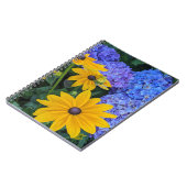 Carnet Susan aux yeux noirs et Hydrangea Bleue Florale (Côté gauche)
