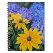 Carnet Susan aux yeux noirs et Hydrangea Bleue Florale (Devant)