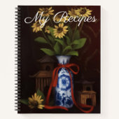 Carnet Susans aux yeux noirs avec blanc Chine blanc Recet (Devant)