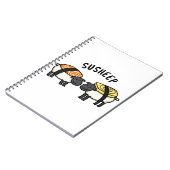 Carnet Susheep Drôle Sushi Mouton Jeu de mots  (Côté gauche)