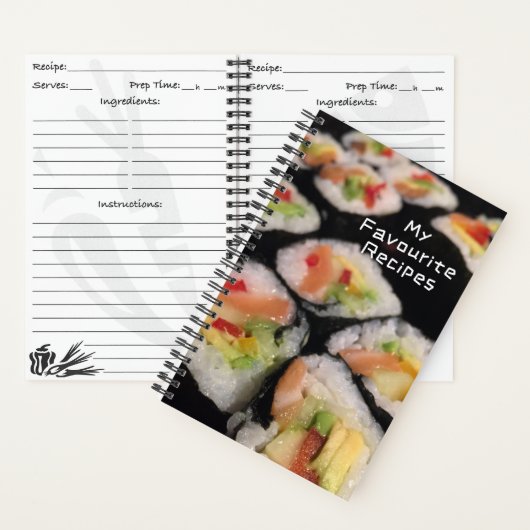 Carnet Sushi Design, Recette Book (À l'intérieur)
