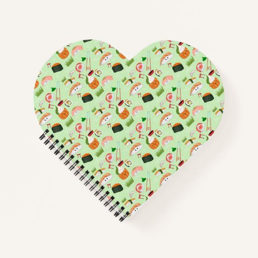 Carnet Sushi Kawaii Joyeux (Devant)