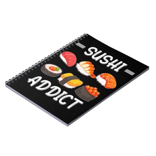 Carnet Sushi Lover Japonais Nourriture Sushi addict (Côté gauche)