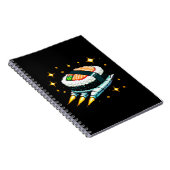 Carnet Sushi Spacship Pixel Art Flying Sushi Roll Design (Côté Droit)