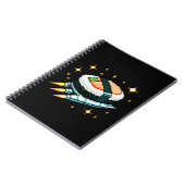 Carnet Sushi Spacship Pixel Art Flying Sushi Roll Design (Côté gauche)