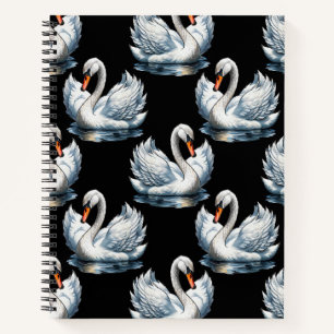 Carnet Swan Birds Design Motif