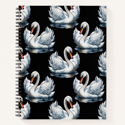Carnet Swan Birds Design Motif (Devant)