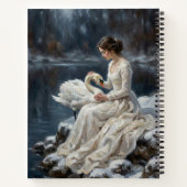 Carnet Swan Maiden Winter Lake Romance Fantasy Art (Dos)