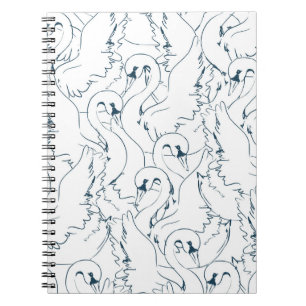 Carnet Swan Motif Seamlessswan, motif, abstrait, dos