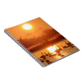 Carnet Swans dans le lac au coucher du soleil (Côté Droit)