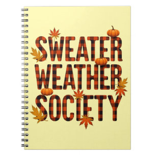 Carnet Sweather Society Plaid Letter Remplissage