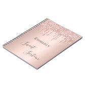 Carnet Sweet 16e seize rose de 16 ans parties scintillant (Côté gauche)