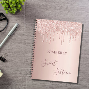 Carnet Sweet 16e seize rose de 16 ans parties scintillant