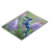 Carnet Sweet Blue Jay sur Lilacs Personnalisé (Côté gauche)