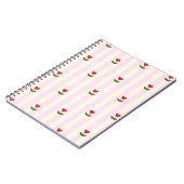 Carnet Sweet Heart Flower Pattern – Soft Pink Striped  (Côté gauche)