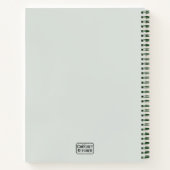 Carnet Sweet moderne minimal vert Crochet Kiwi Nom (Dos)