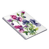 Carnet Sweet Pea - Watercolor flowers (Côté Droit)