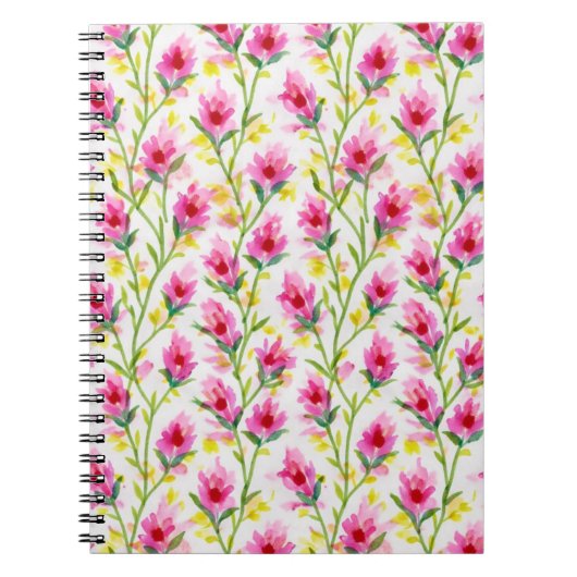 Carnet Sweet Pink Floral Pattern  (Devant)