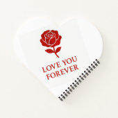 Carnet Sweet Rose Forever Message Valentine Cute (Dos)