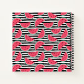 Carnet Sweet Watermelon sur bandes Motif noir et blanc (Dos)