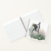 Carnet Sweet Whimsical Floral Boston Terrier Chiot (Intérieur)